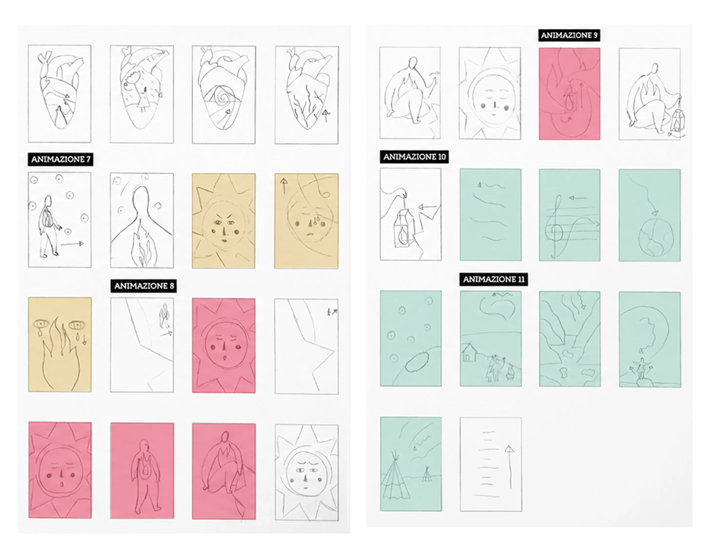 Aurora — storyboard, animations 7 to 11