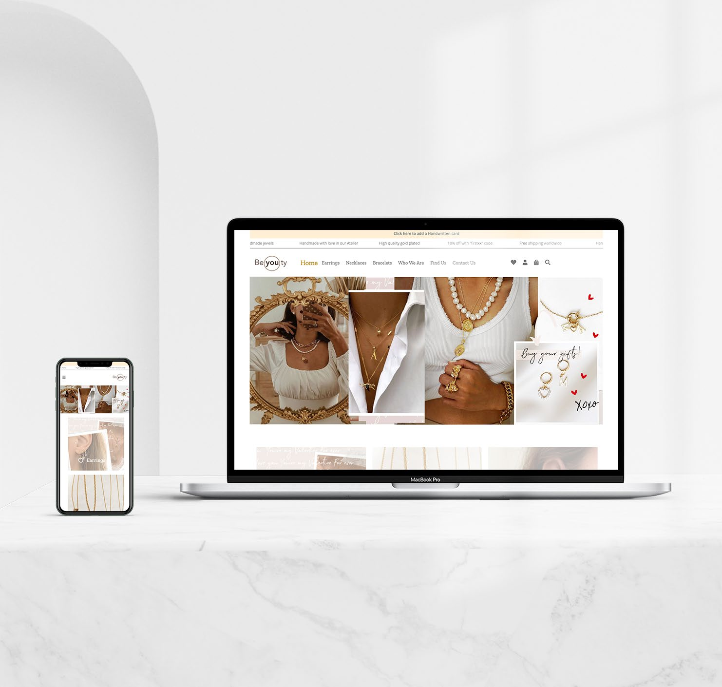 Be(you)ty — jewellery e-commerce concept cover